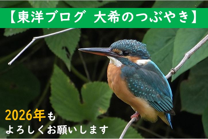 【東洋ブログ 大希のつぶやき】2026年もよろしくお願いします。