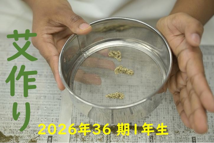 【東洋ブログ 大希のつぶやき】艾作り 亀屋佐京商店